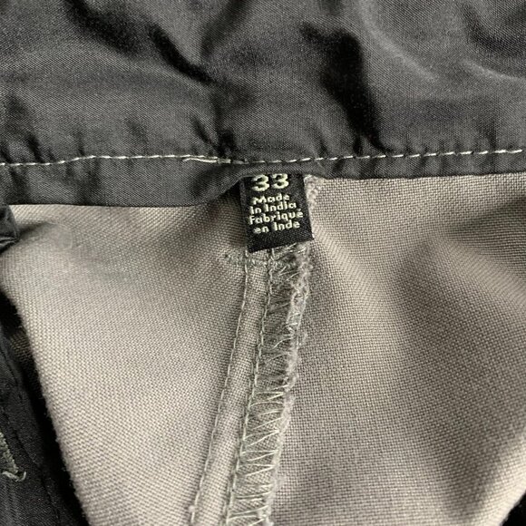 Hurley High Rise Flat Front Shorts 33 Grey Button Zip Pockets Belt Loops 12 in - Picture 6 of 6